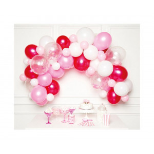 Σετ για Γιρλάντα Organic DIY Ροζ /Κόκκινο 70 μπαλόνια