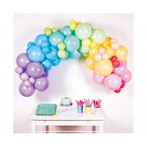 Σετ για Γιρλάντα Organic DIY Pastel Rainbow 78 μπαλόνια